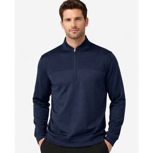 Zyia Mens Active Clubhouse Golf 1/4 Zip Navy Pullover Size‎ M